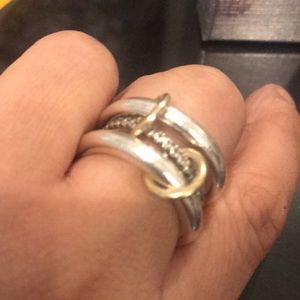 SPINELLI KILCOLLIN LIBRA NOIR UNISEX RING.